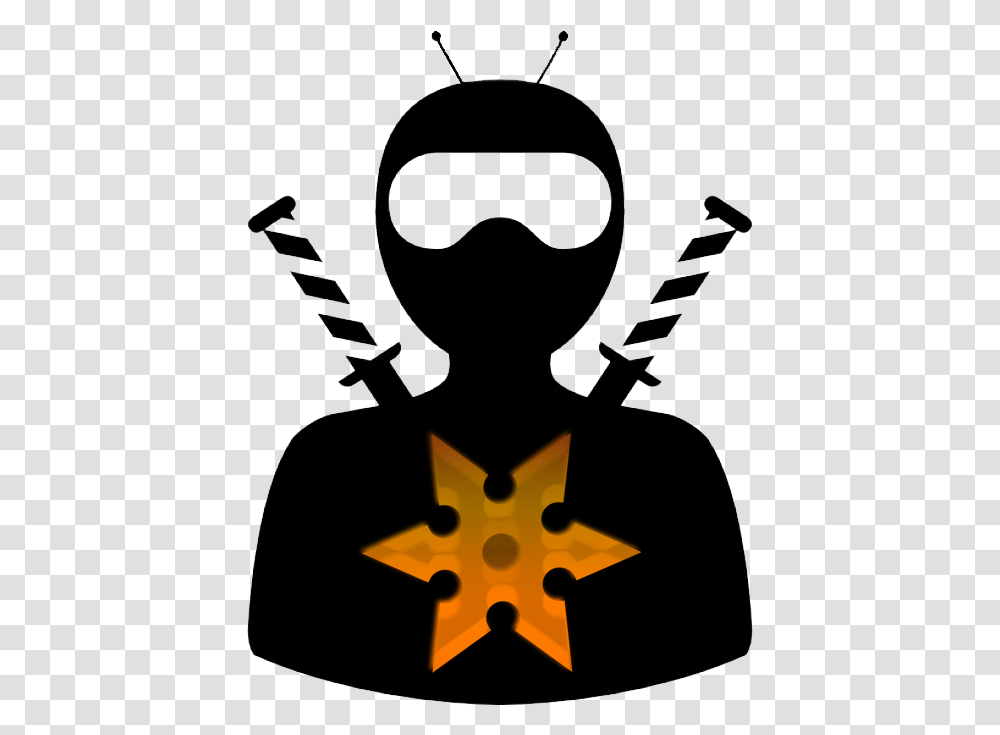 Ninjabot Discord Bot - The Ginger Ninja Ninja Icon, Symbol, Star Symbol, Stencil, Emblem Transparent Png