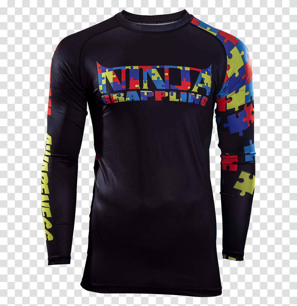 Ninjagrappling Autism Awareness Rashguard Long Sleeve, Clothing, Apparel, Shirt Transparent Png