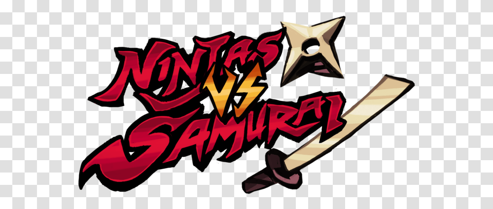 Ninjas Vs Samurai Logo Calligraphy, Poster, Hand Transparent Png