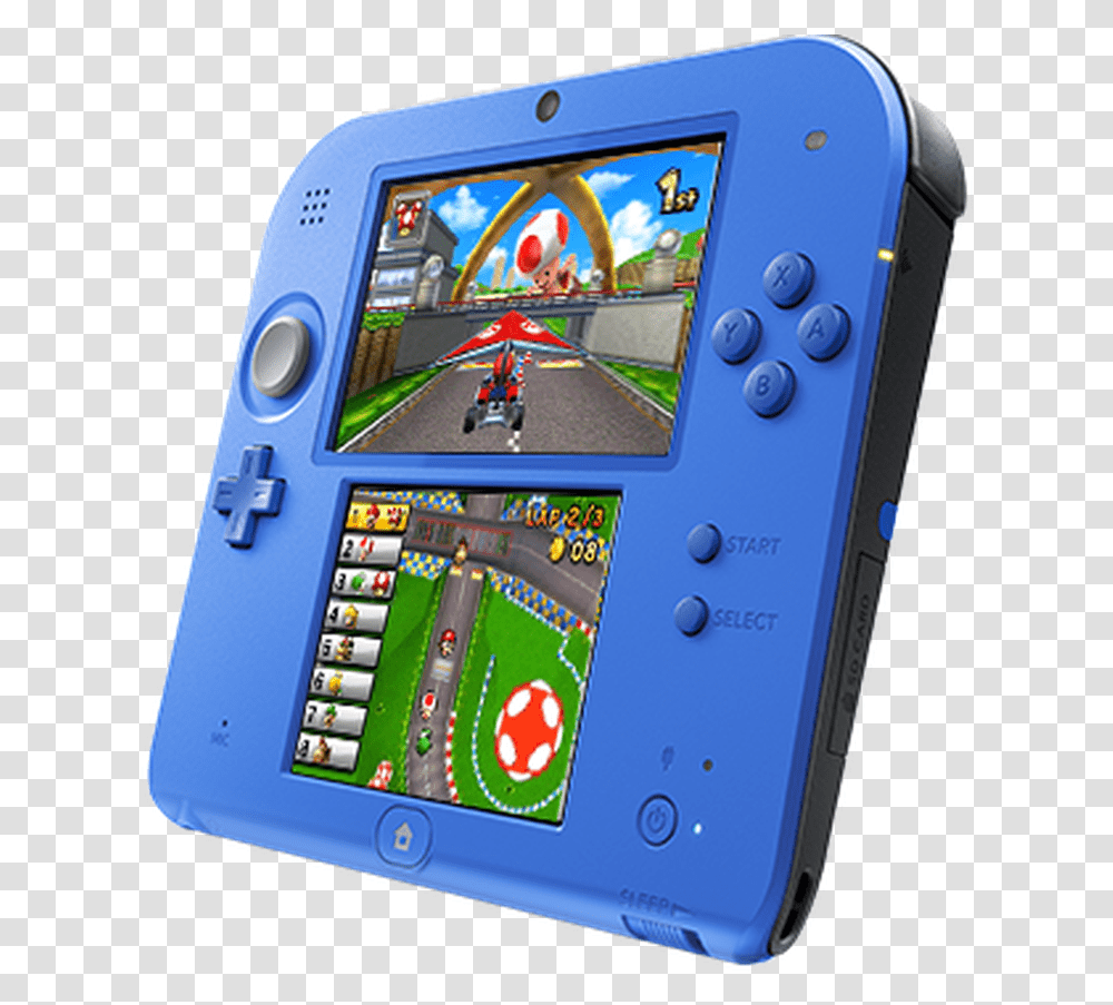 Nintendo 2ds Electric Blue With Mario Kart, GPS, Electronics, Mobile Phone, Cell Phone Transparent Png