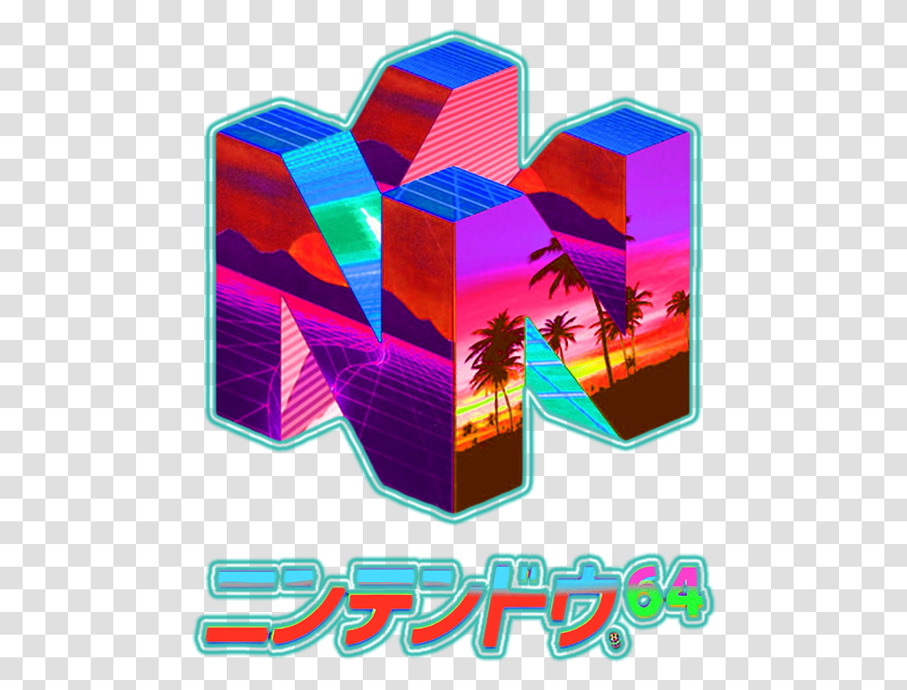 Nintendo 64 Vaporwave Tapestry Nintendo 64 Vaporwave, Graphics, Art, Paper, Poster Transparent Png