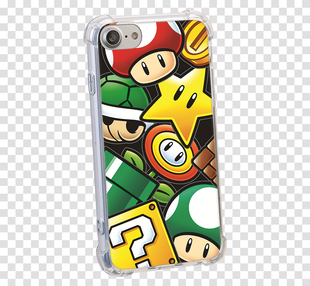 Nintendo Protective Iphone Case Super Mario Icons Cartoon, Graphics, Label, Text, Angry Birds Transparent Png