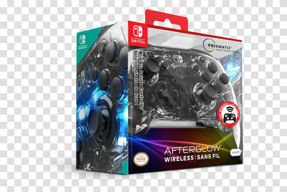 Nintendo Switch Afterglow Deluxe Wireless Controller, Electronics, Camera, Car, Transportation Transparent Png
