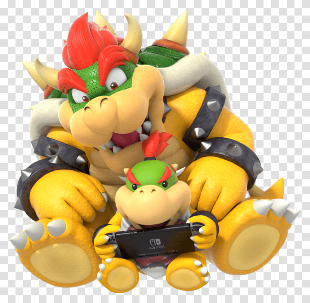 Nintendo Switch Bowser And Bowser Jr, Toy, Super Mario, Dish, Meal Transparent Png