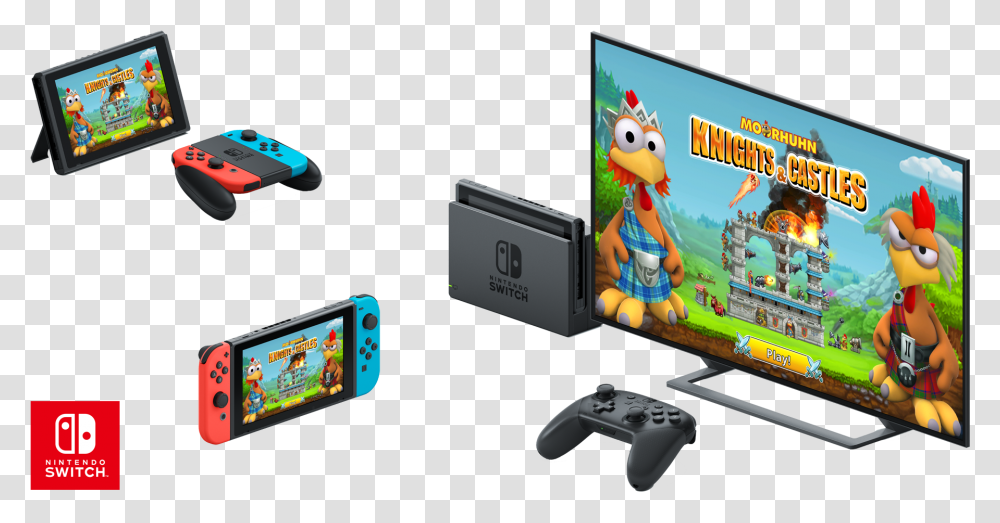 Nintendo Switch Collage Moorhuhn Knights Amp Castles, Electronics, Video Gaming, Toy, Joystick Transparent Png
