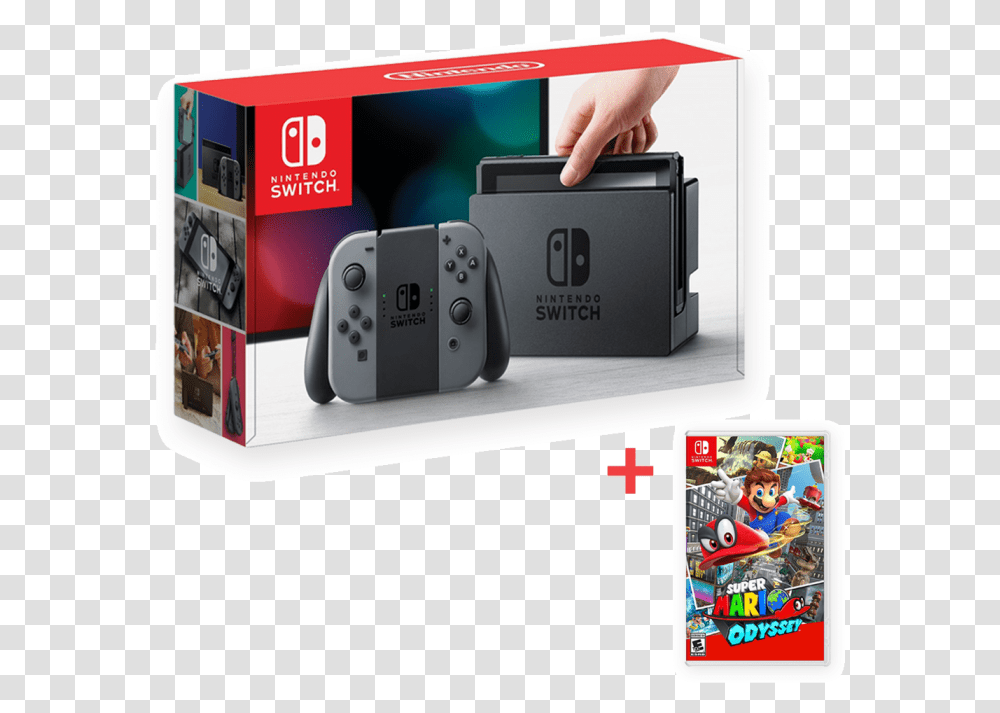 Nintendo Switch Console Gray, Adapter, Person, Camera, Electronics Transparent Png