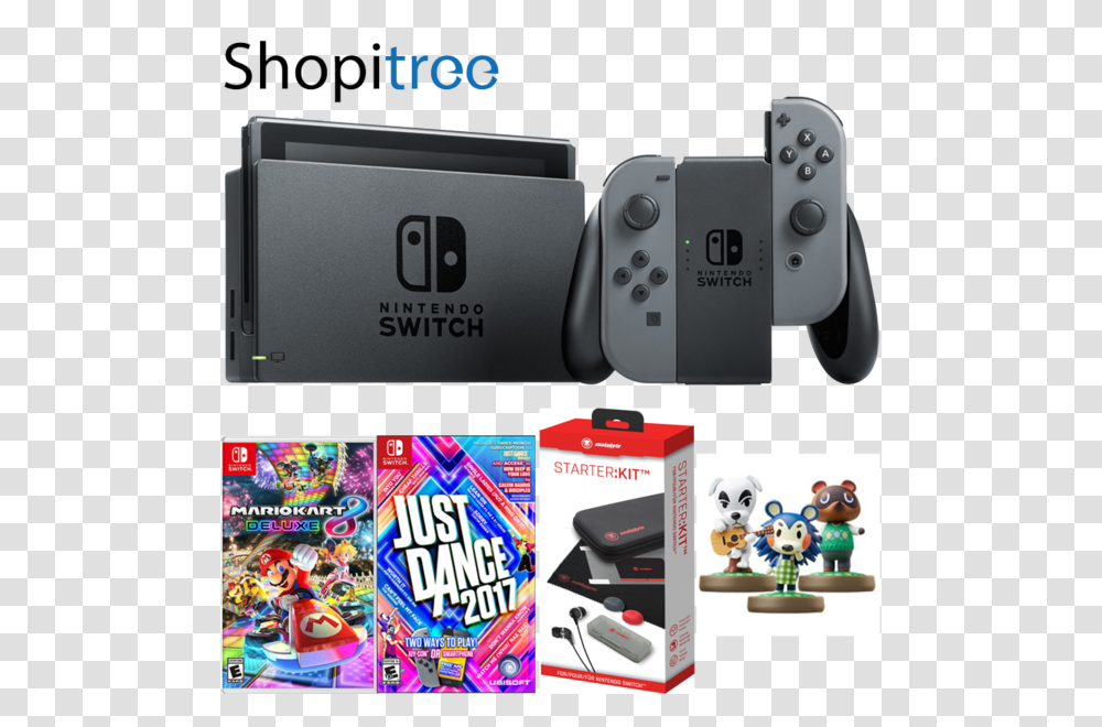 Nintendo Switch Console With Just Dance 17 Mario Kart, Electronics, Camera, Video Gaming, Digital Camera Transparent Png
