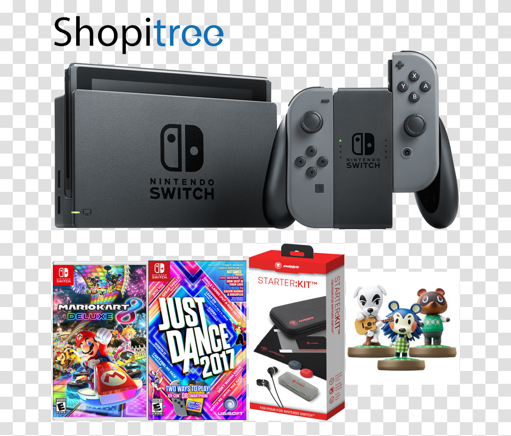 Nintendo Switch Console With Just Dance 17 Mario Kart Nintendo Switch Spiele Just Dance, Electronics, Camera, Digital Camera Transparent Png