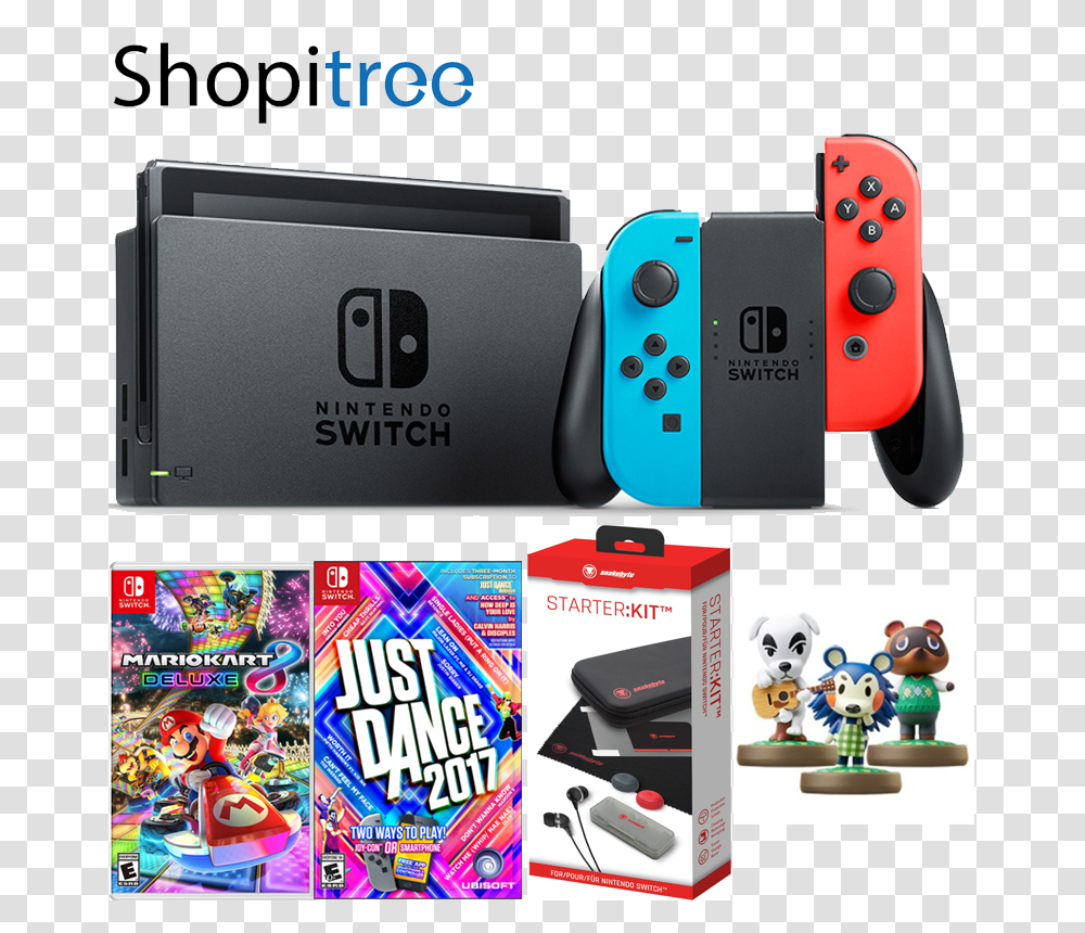 Nintendo Switch Console With Just Dance Mario Kart Deluxe, Electronics, Computer, Video Gaming Transparent Png
