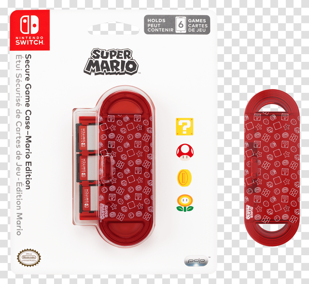 Nintendo Switch Game Case Mario Edition, Electrical Device, Furniture Transparent Png
