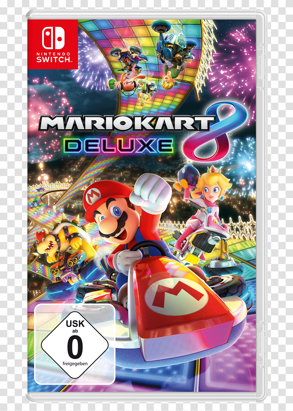 Nintendo Switch Mario Kart 8 Deluxe, Vehicle, Transportation, Super Mario, Car Transparent Png
