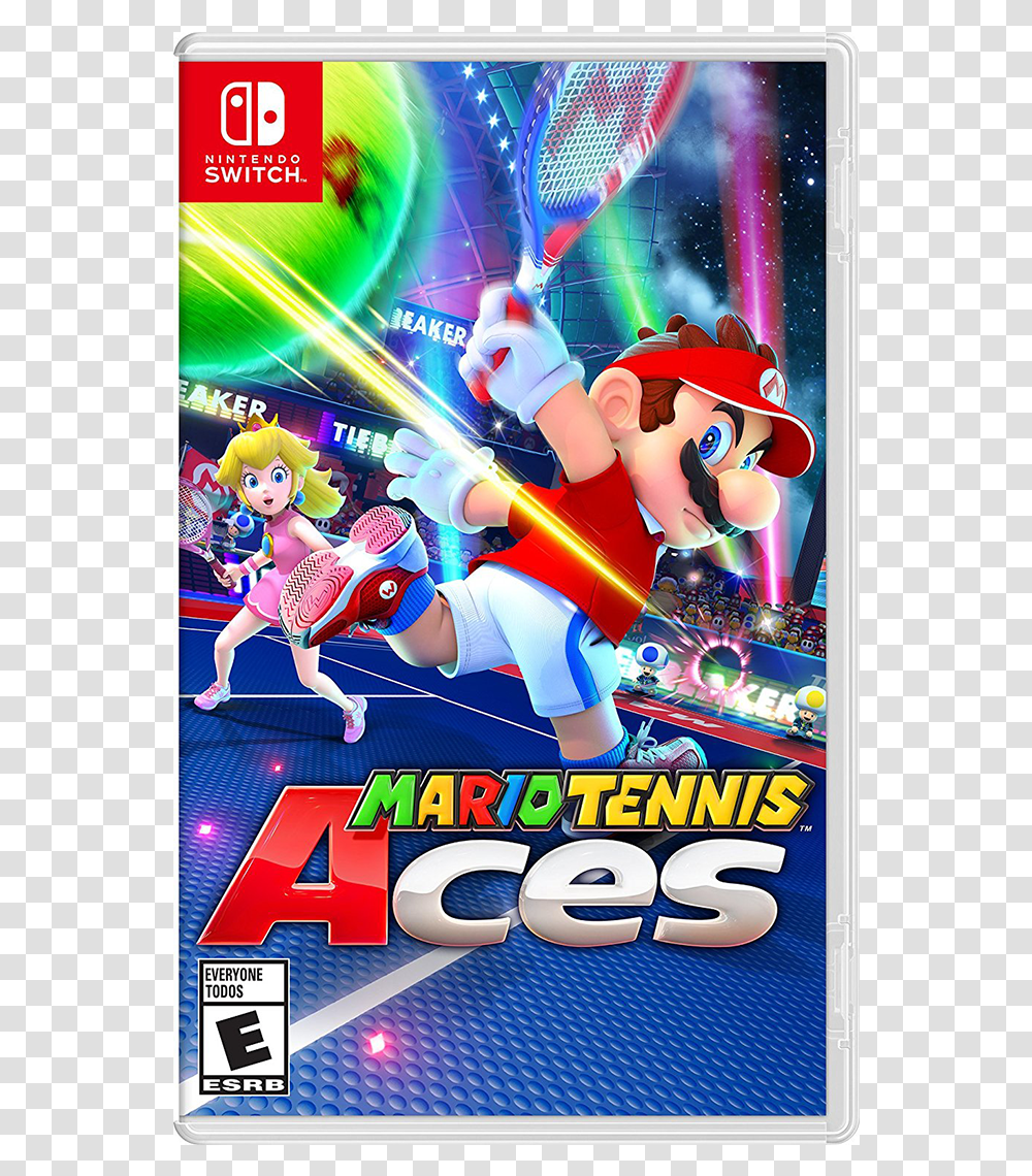 Nintendo Switch Mario Tennis Aces, Poster, Advertisement, Person, Human Transparent Png