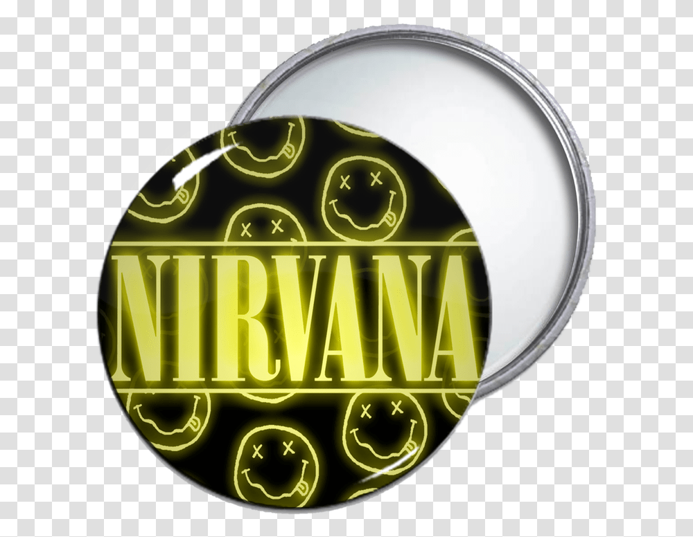 Nirvana Logo Pocket Mirror Chromebook Nirvana, Helmet, Alcohol, Beverage, Lager Transparent Png