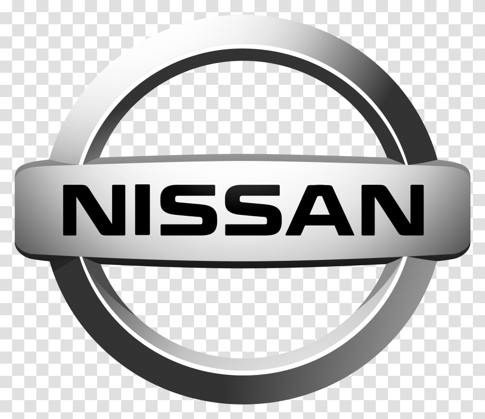 Nissan Logo Logo Nissan, Symbol, Label, Text, Helmet Transparent Png