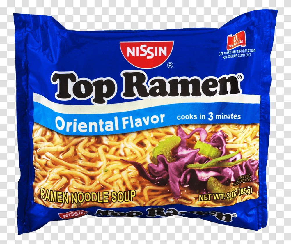 Nissin Top Ramen Oriental Flavor 3 Oz Download Top Ramen Oriental Flavor, Noodle, Pasta, Food, Vermicelli Transparent Png