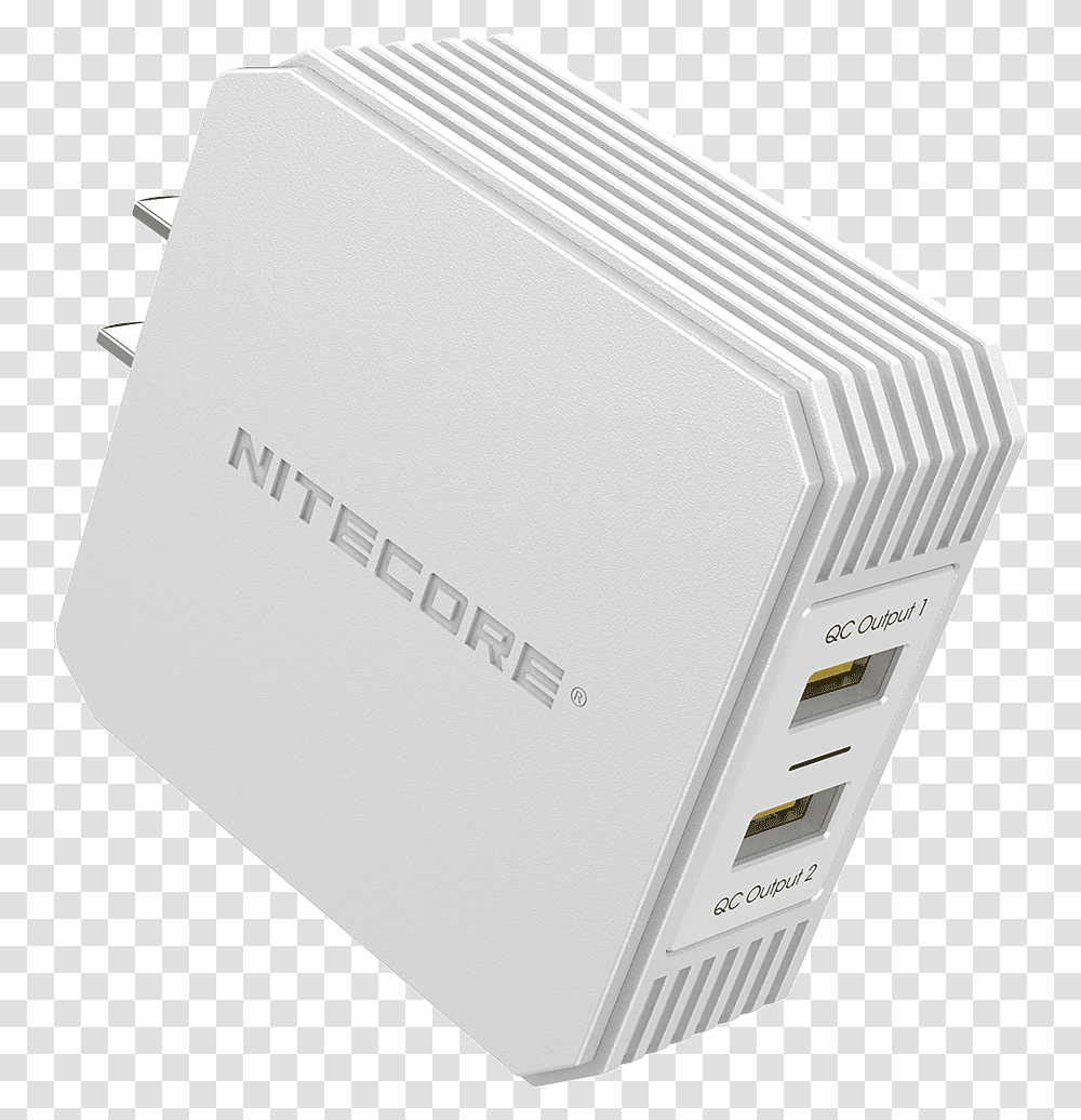 Nitecore Ua42q 2 Port Quick Charge Usb Electronics, Hardware, Modem, Router, Box Transparent Png