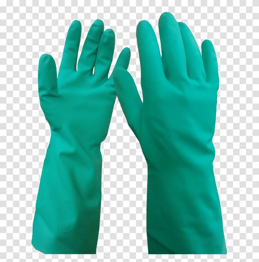 Nitrile Gauntlet Flock Lined Rubber Gloves Latex Gloves Rubber Gloves Clipart Background, Apparel Transparent Png