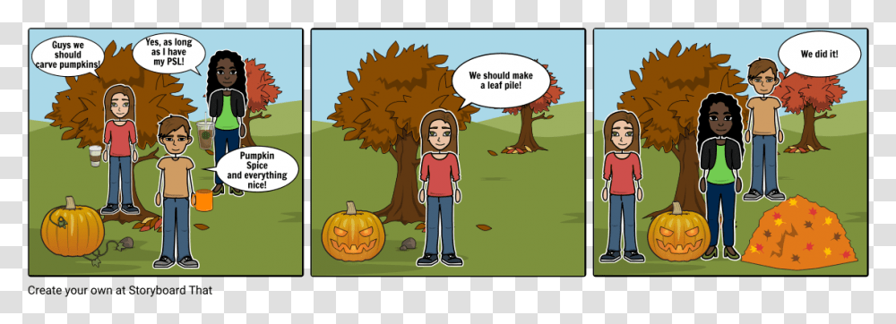 Nitrogen Cycle Comic Strip Example, Plant, Person, Human, Pumpkin Transparent Png