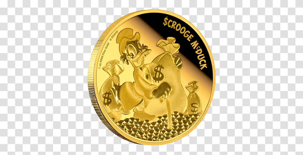Niue 2015 Disney - Scrooge Mcduck Proof Gold 1oz 2015 Scrooge Mcduck Silver 1 Oz, Coin, Money, Painting, Art Transparent Png