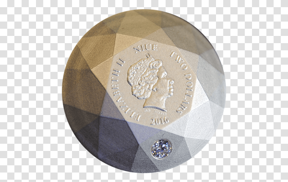 Niue 2016 2 Silver Diamond 3d Shape Antique Finish Circle, Tape, Money, Coin, Wax Seal Transparent Png