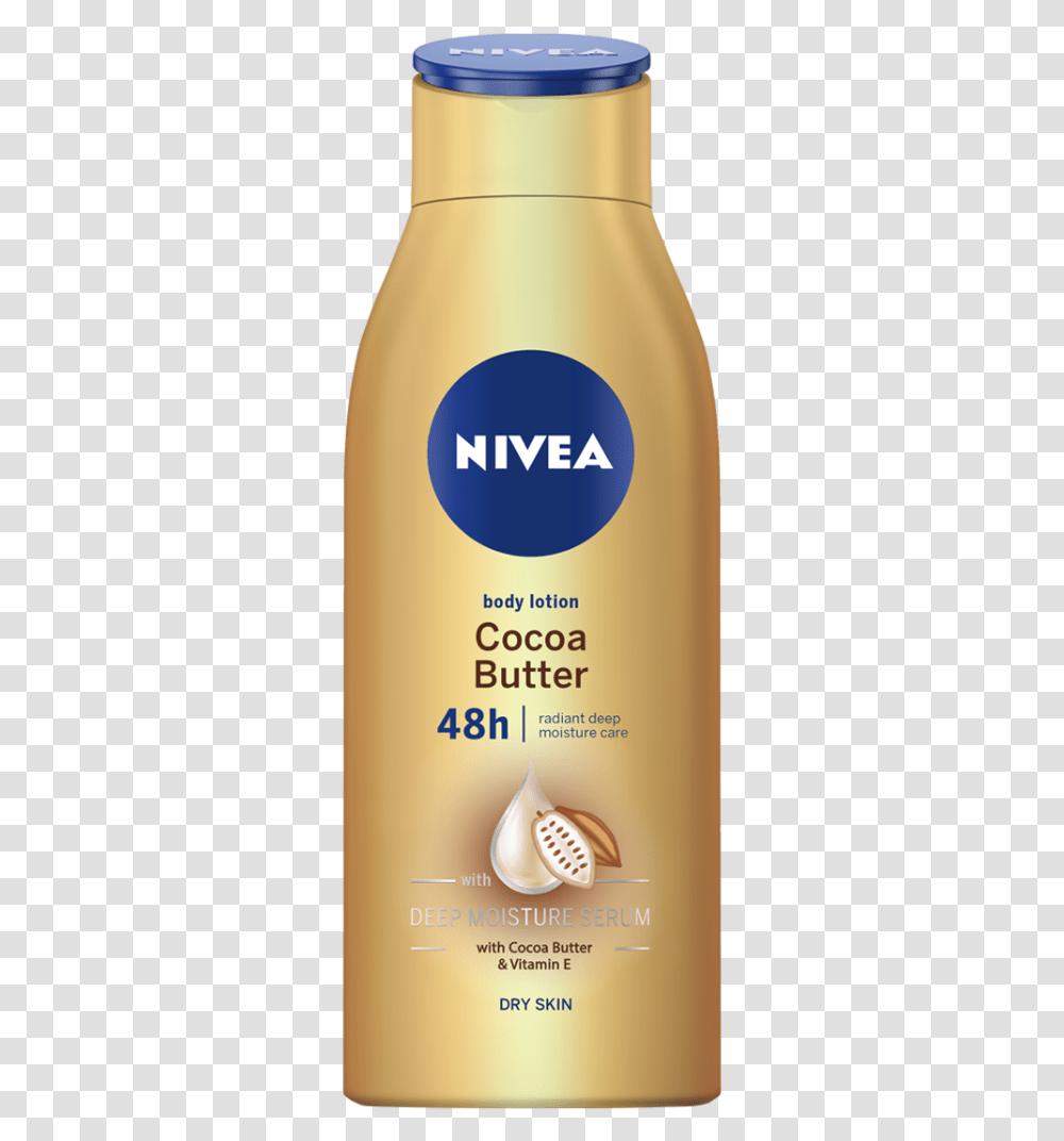 Nivea Cocoa Butter Cream, Bottle, Cosmetics, Beer, Alcohol Transparent Png