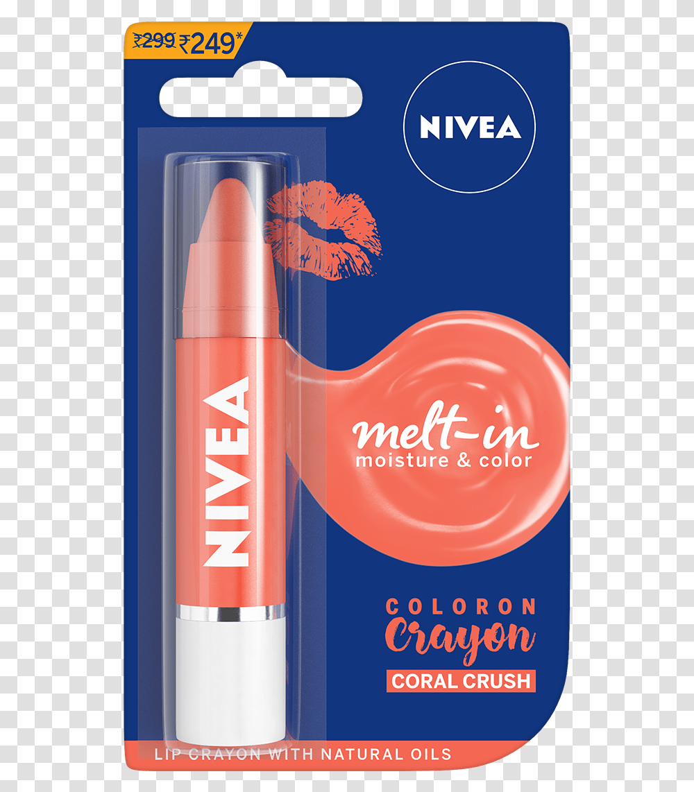 Nivea Coloron Lip Crayon Pop Red, Cosmetics, Deodorant Transparent Png