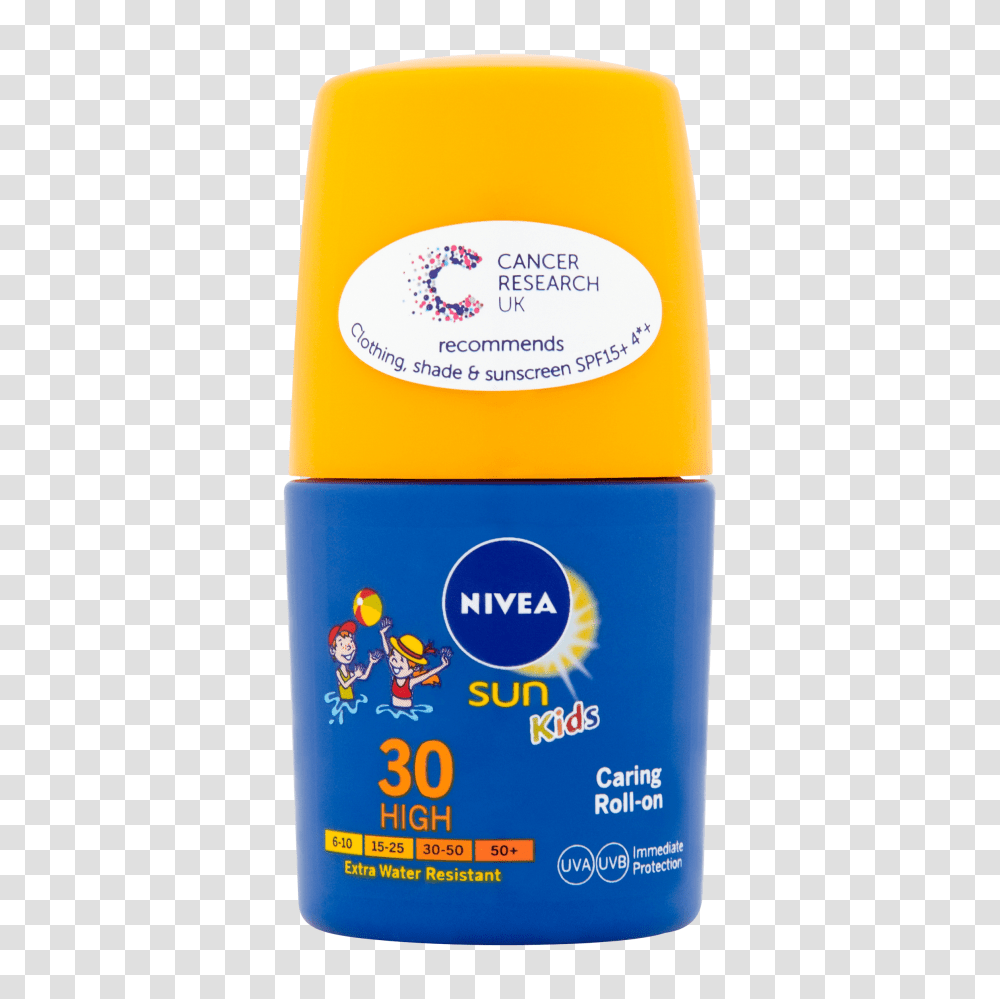 Nivea Sun Kids Caring Roll On Sun Protection Nivea Sun, Cosmetics, Deodorant, Ketchup, Food Transparent Png