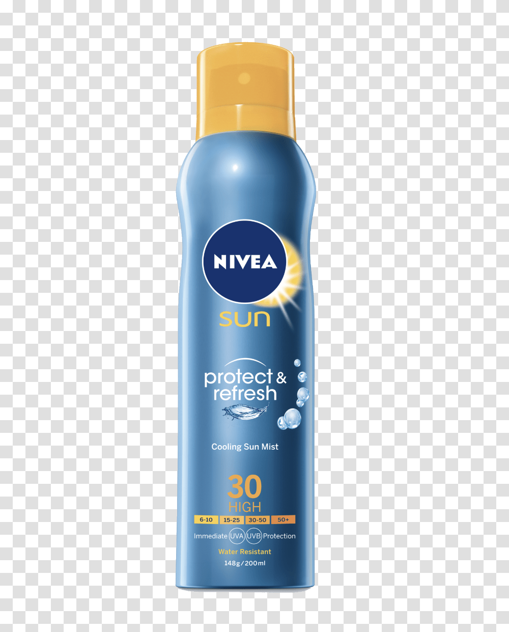 Nivea Sun Protect Amp Refresh Spray Spf30 200ml Nivea, Bottle, Cosmetics, Shaker, Lotion Transparent Png