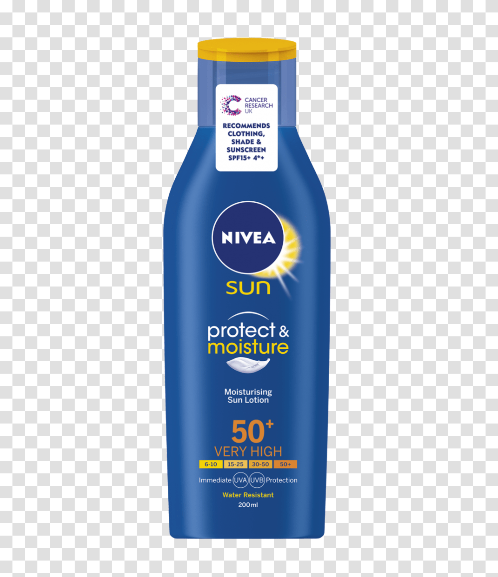 Nivea Sun Protect And Moisture Sun Lotion Nivea Sun, Bottle, Ketchup, Food, Sunscreen Transparent Png