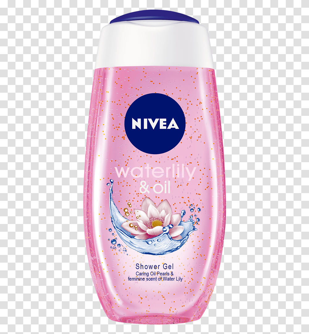 Nivea Waterlily And Oil Shower Gel, Bottle, Shampoo, Cosmetics, Lotion Transparent Png