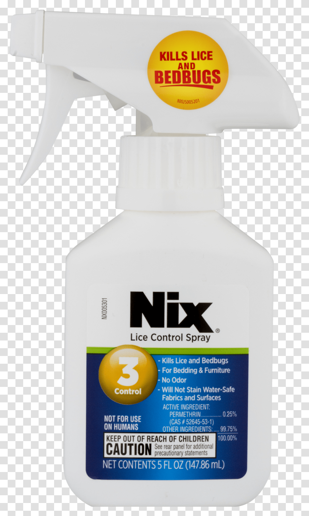 Nix Lice Treatment, Bottle, Cosmetics, Lotion, Aftershave Transparent Png