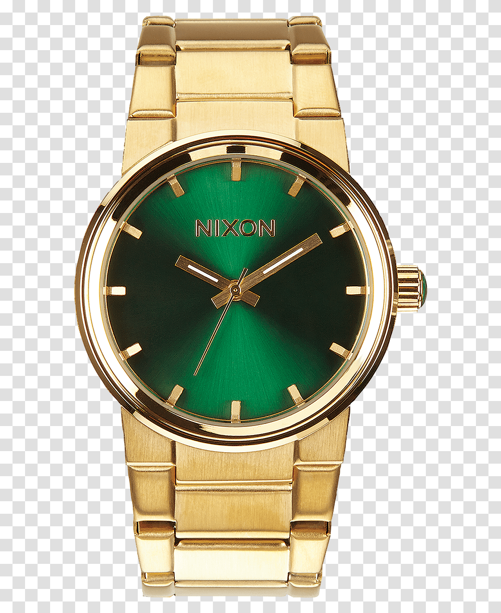 Nixon Cannon Gold Green, Wristwatch, Clock Tower, Architecture, Building Transparent Png