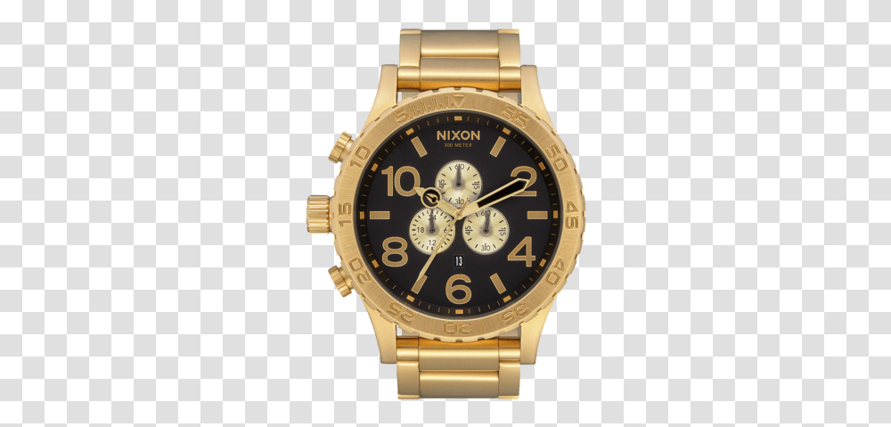 Nixon Nixon 51 30 Gold Black, Wristwatch, Clock Tower, Architecture, Building Transparent Png