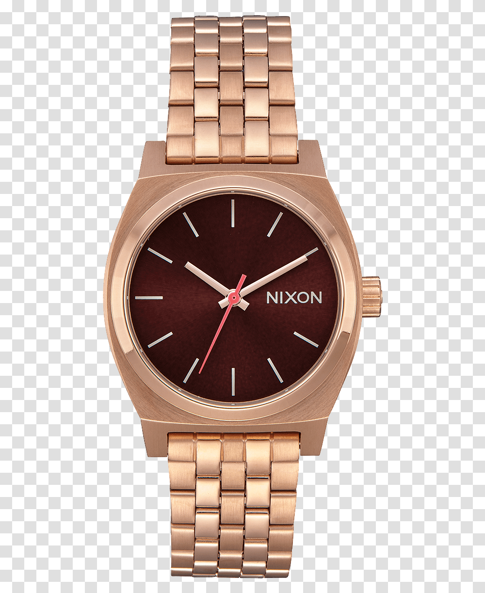 Nixon Rose Gold Brown Watch, Wristwatch, Clock Tower, Architecture, Building Transparent Png