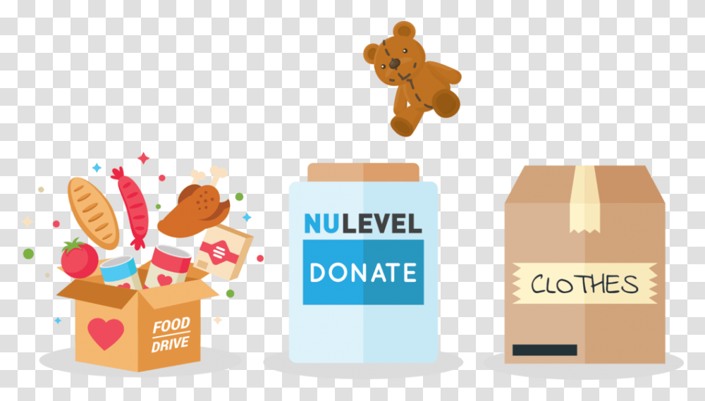 Nle Donations 3 Icons Illustration, Cardboard, Carton, Box Transparent Png