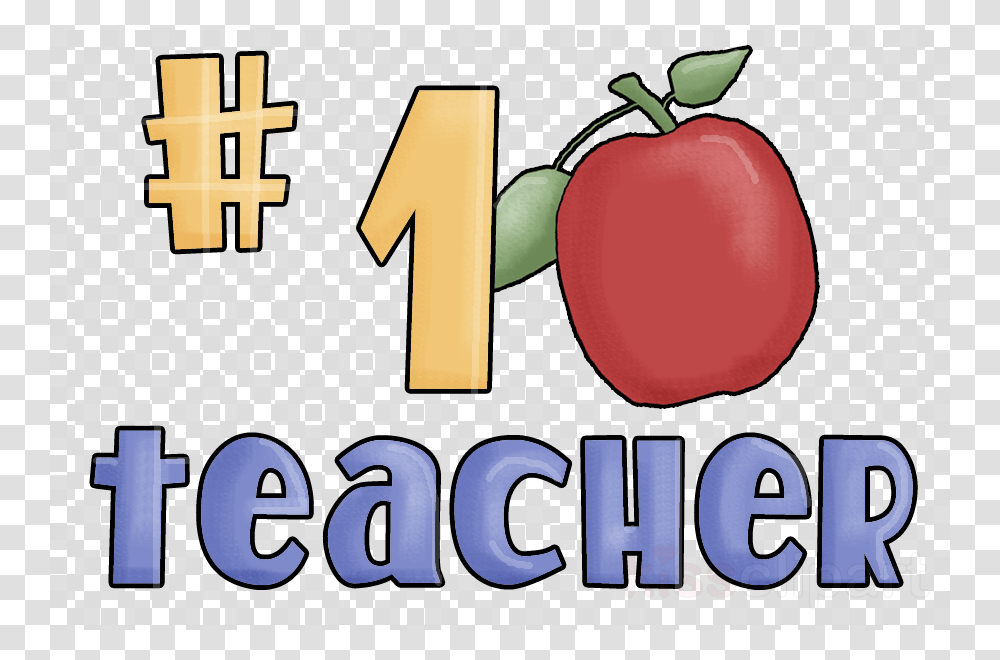 No 1 Teacher Apple Clipart, Number, Plant Transparent Png