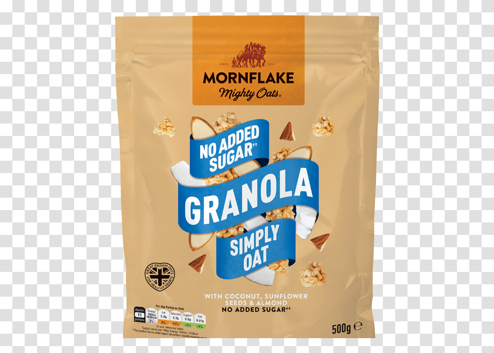 No Added Sugar Granola Simply Oat Rolled Oats, Food, Plant, Poster, Advertisement Transparent Png
