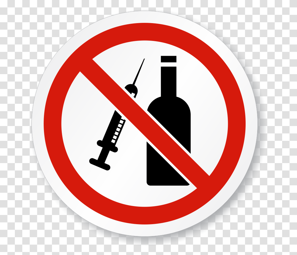 No Alcohol, Road Sign, Stopsign Transparent Png