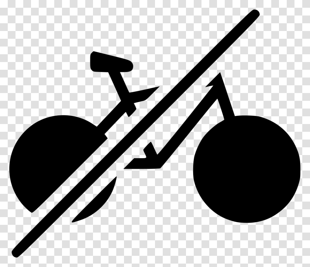 No Bicycle Vehicle Bike Traffic Workout, Silhouette, Axe, Tool, Hammer Transparent Png