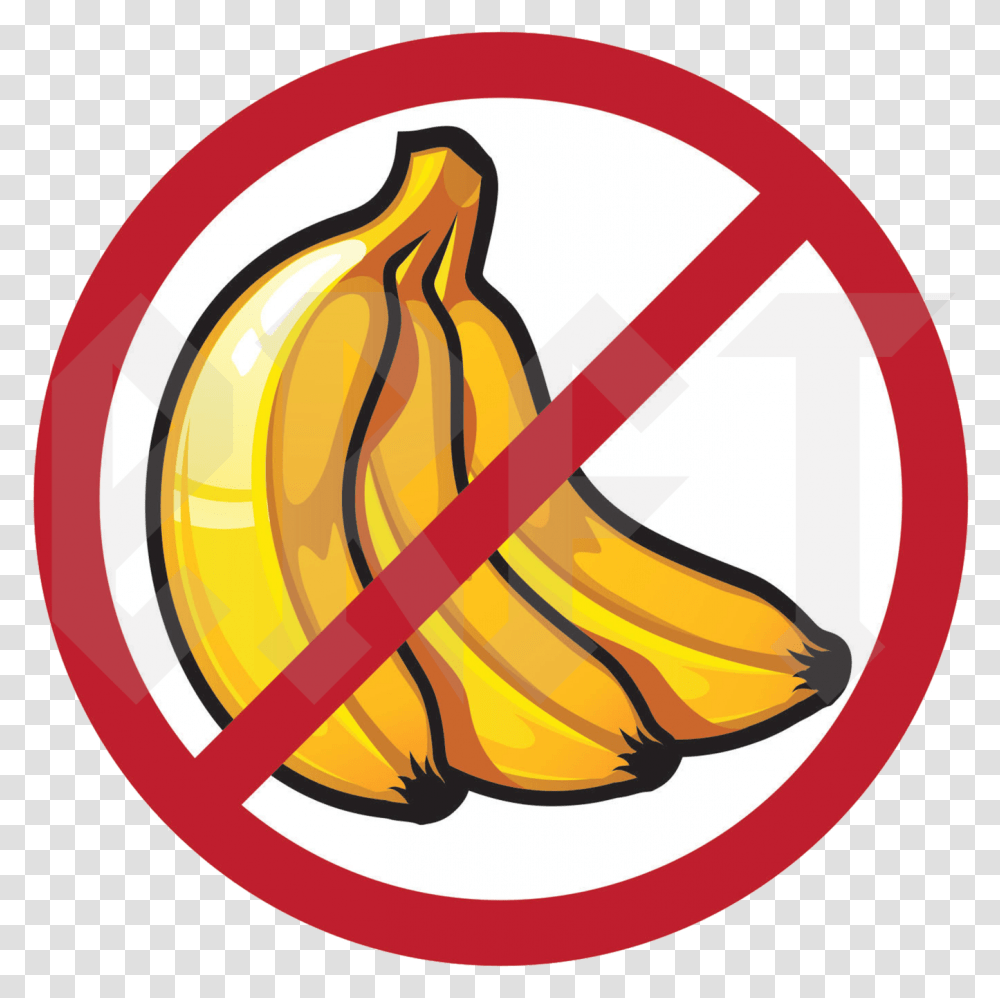 No Bikes Allowed Sign, Plant, Peel, Food, Produce Transparent Png