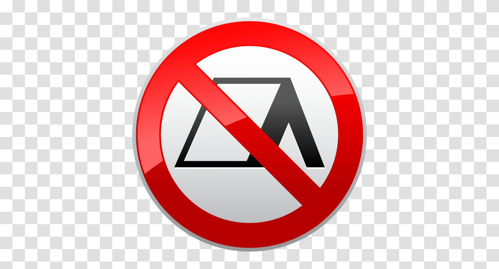 No Camping Prohibition Sign, Road Sign, Stopsign Transparent Png
