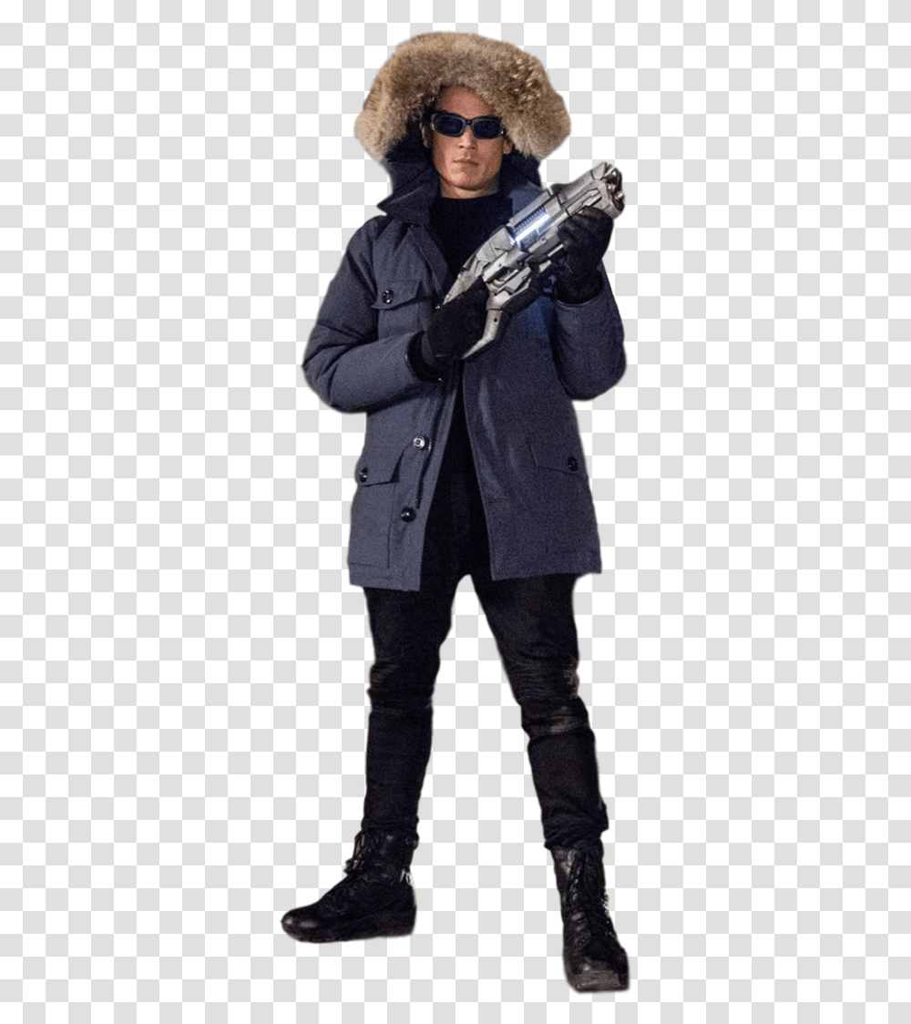 No Caption Provided Captain Cold Background, Overcoat, Sunglasses, Person Transparent Png