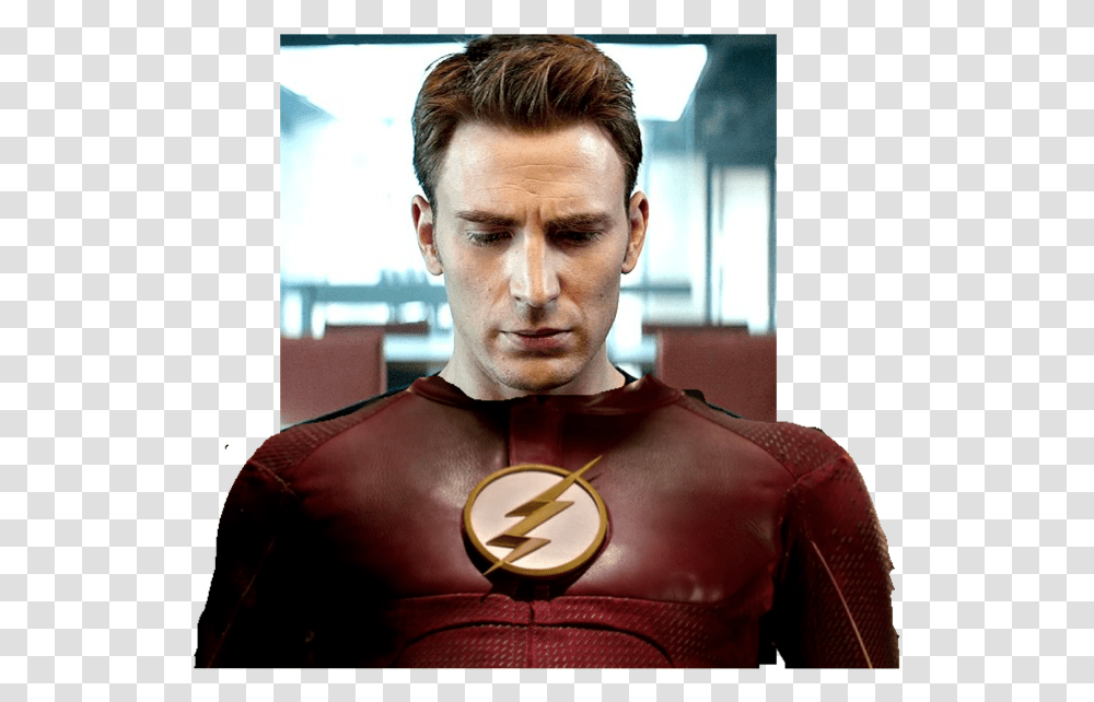 No Caption Provided Chris Evans As The Flash, Person, Human, Costume, Face Transparent Png