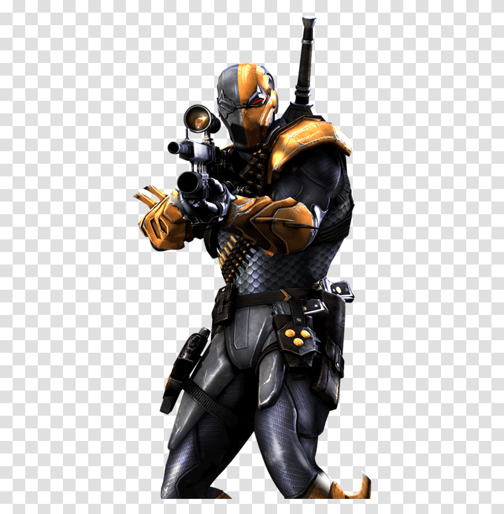 No Caption Provided Deathstroke Injustice, Person, Human, Helmet Transparent Png