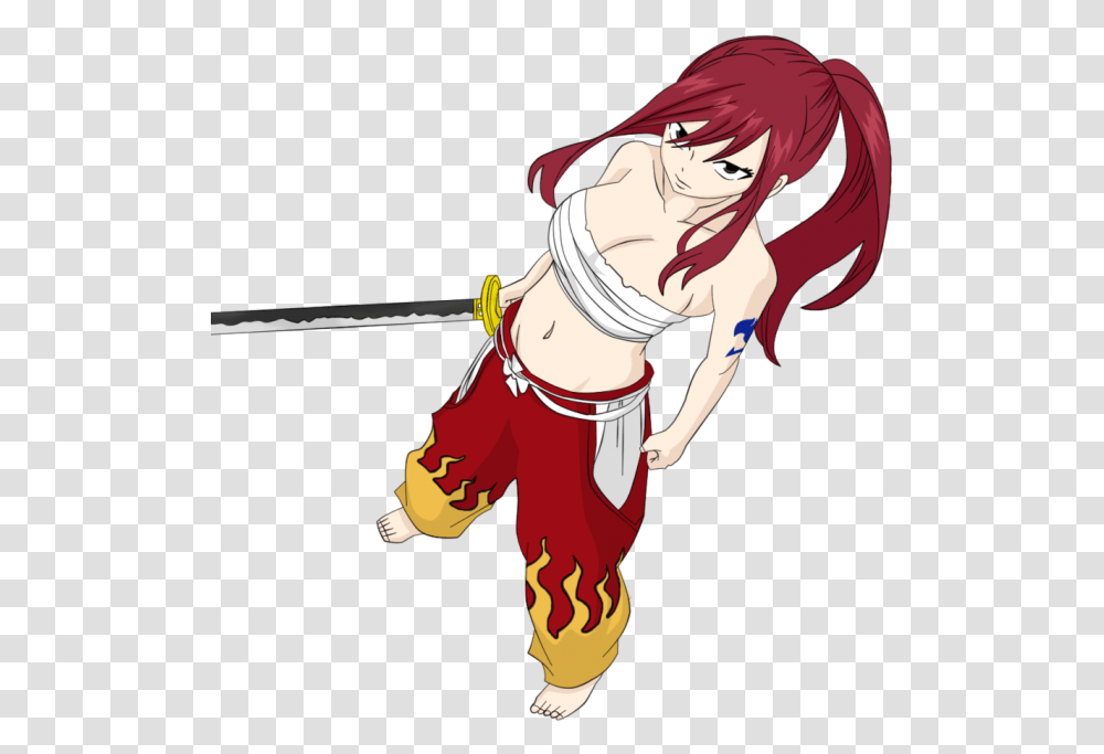 No Caption Provided Fairy Tail Samurai Erza, Person, Duel, Costume, People Transparent Png