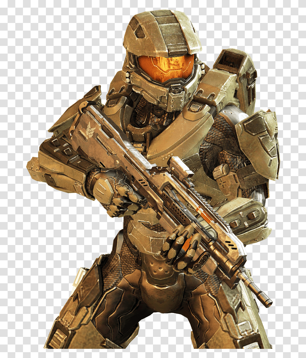 No Caption Provided Halo Master Chief Blue, Gun, Weapon, Weaponry, Helmet Transparent Png