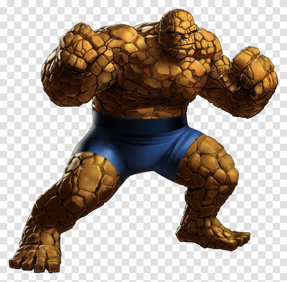 No Caption Provided Marvel Avengers Alliance Thing, Toy, Hand, Statue Transparent Png