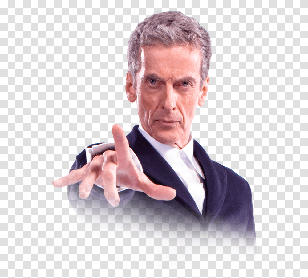 No Caption Provided Peter Capaldi Doctor Who, Person, Crowd, Tie, Accessories Transparent Png