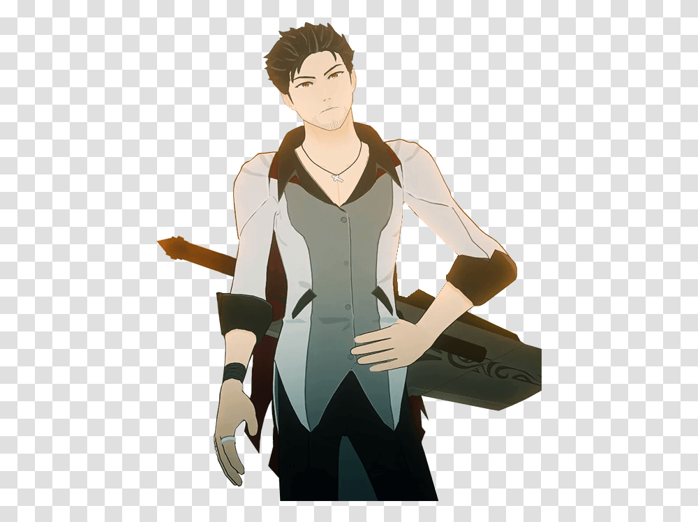 No Caption Provided Rwby Qrow, Person, Sleeve, Long Sleeve Transparent Png