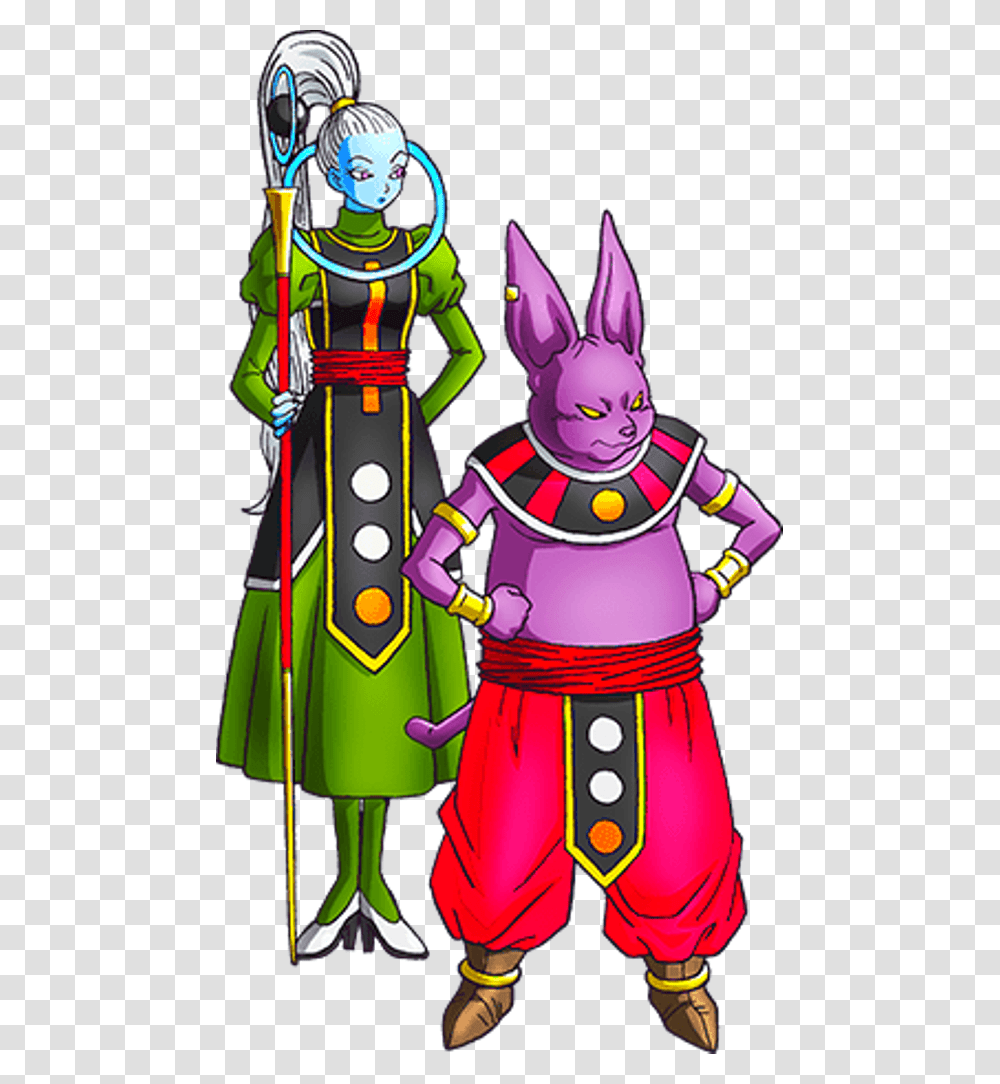 No Caption Provided Whis And Beerus Vs Vados And Champa, Costume, Person, Performer, Leisure Activities Transparent Png